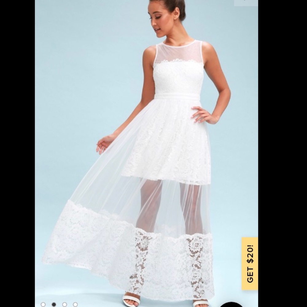 White Lace Maxi Dress